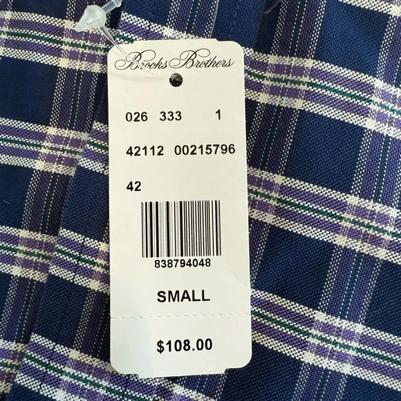 Brooks Brothers Men's Blue Checkered Shirt - Picture 2 of 6